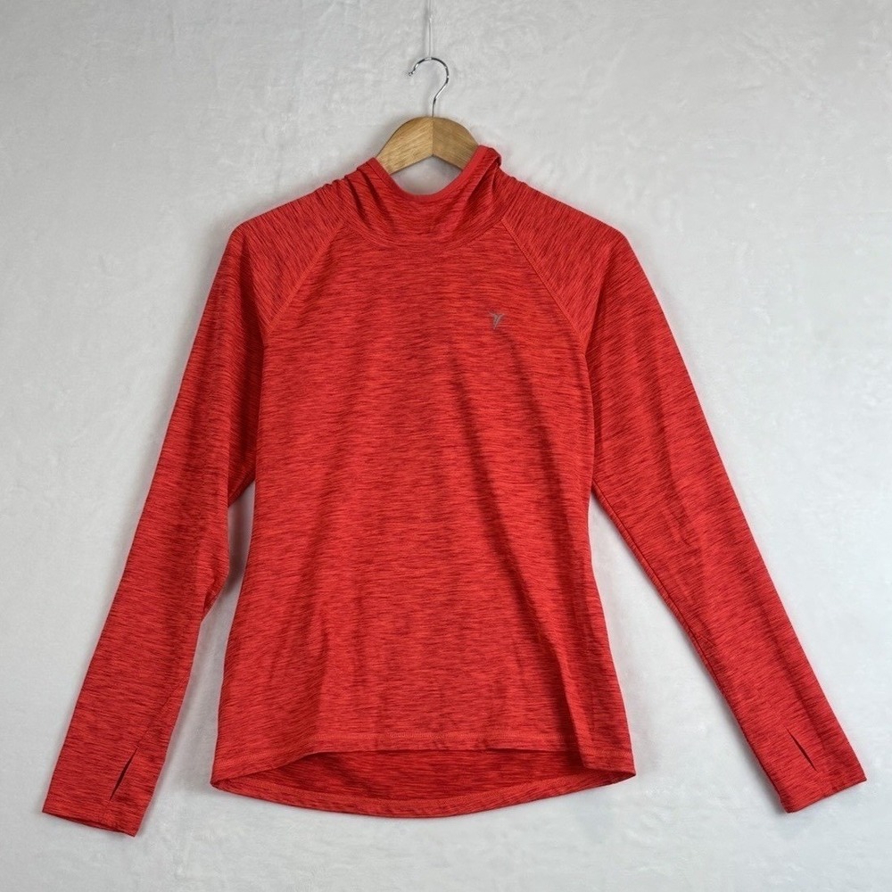 Old Navy Activewear Red Space Dye Go-Dry Active Hoodie Size Medium